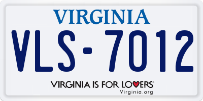 VA license plate VLS7012