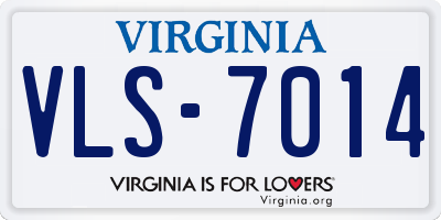VA license plate VLS7014
