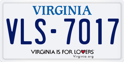 VA license plate VLS7017