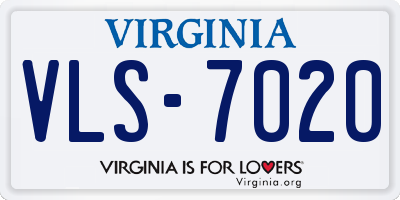 VA license plate VLS7020