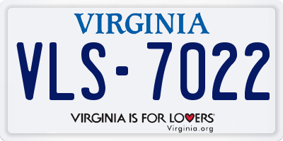 VA license plate VLS7022