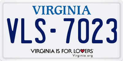 VA license plate VLS7023