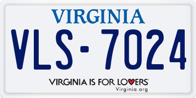 VA license plate VLS7024