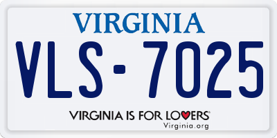 VA license plate VLS7025