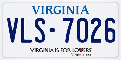 VA license plate VLS7026