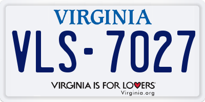 VA license plate VLS7027