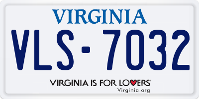 VA license plate VLS7032