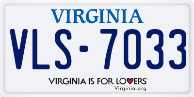 VA license plate VLS7033