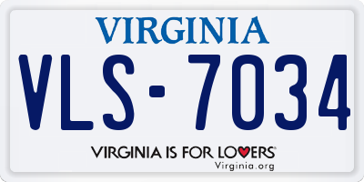 VA license plate VLS7034