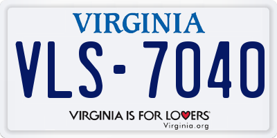 VA license plate VLS7040