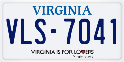 VA license plate VLS7041