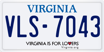 VA license plate VLS7043