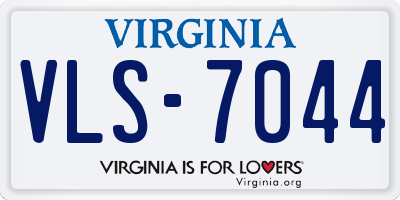 VA license plate VLS7044