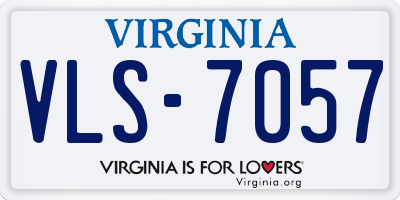 VA license plate VLS7057