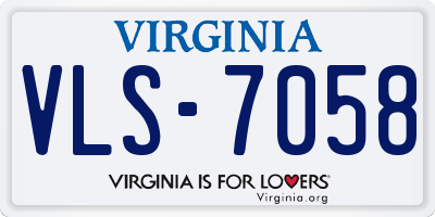 VA license plate VLS7058