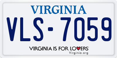 VA license plate VLS7059
