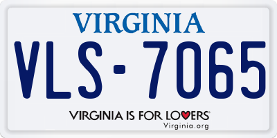 VA license plate VLS7065