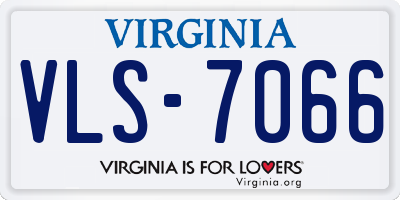 VA license plate VLS7066