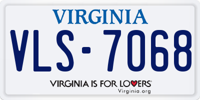 VA license plate VLS7068