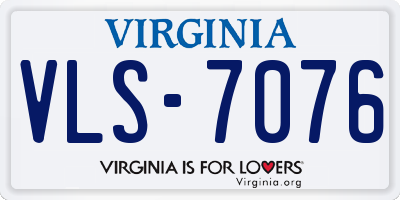 VA license plate VLS7076