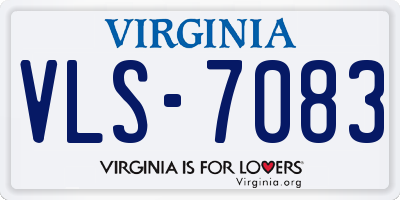 VA license plate VLS7083