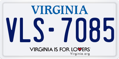 VA license plate VLS7085