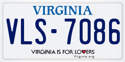 VA license plate VLS7086