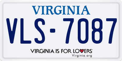 VA license plate VLS7087