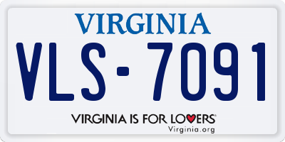 VA license plate VLS7091
