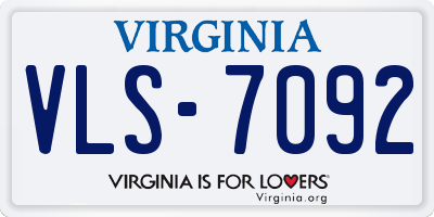VA license plate VLS7092