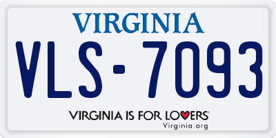 VA license plate VLS7093