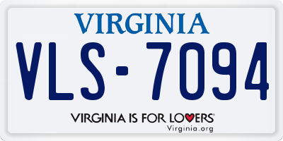 VA license plate VLS7094