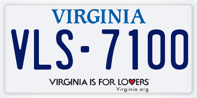 VA license plate VLS7100