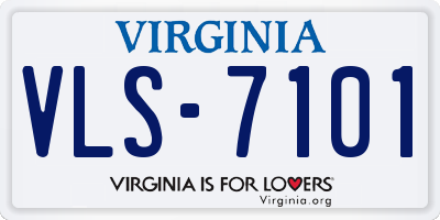 VA license plate VLS7101