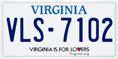 VA license plate VLS7102