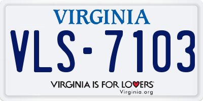 VA license plate VLS7103