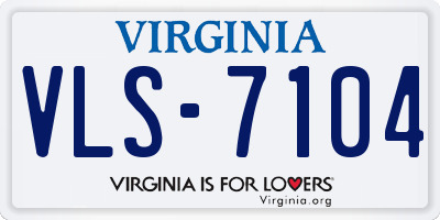 VA license plate VLS7104