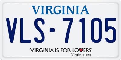 VA license plate VLS7105
