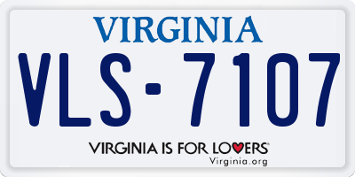 VA license plate VLS7107