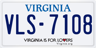 VA license plate VLS7108