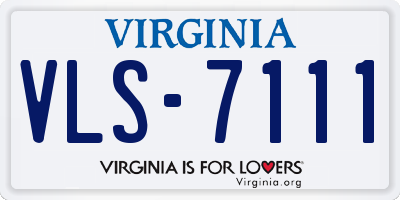 VA license plate VLS7111