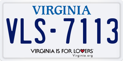 VA license plate VLS7113
