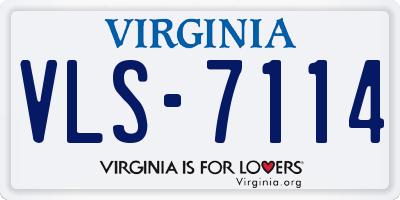 VA license plate VLS7114