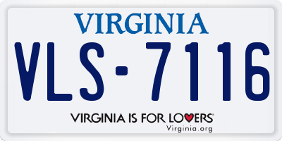 VA license plate VLS7116