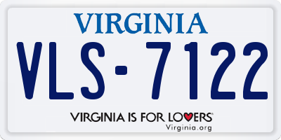 VA license plate VLS7122