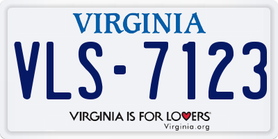 VA license plate VLS7123