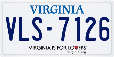 VA license plate VLS7126