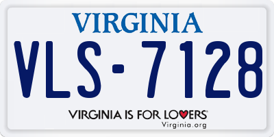 VA license plate VLS7128