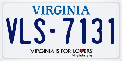 VA license plate VLS7131