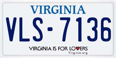 VA license plate VLS7136